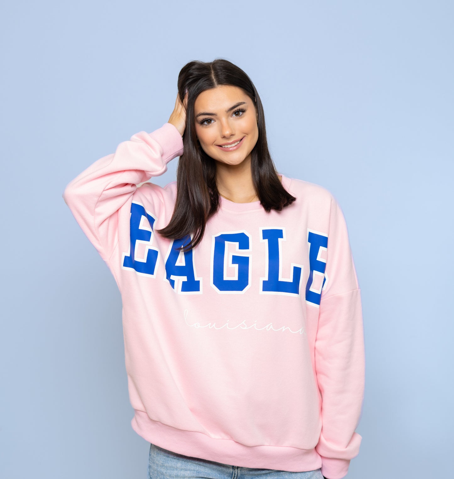 Eagles Louisiana | Women's Drop Shoulder Sweatshirt (Pink)