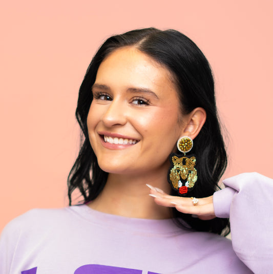 Jaguar | Beaded Earrings