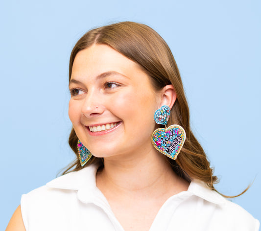Just Married | Rhinestone Earrings