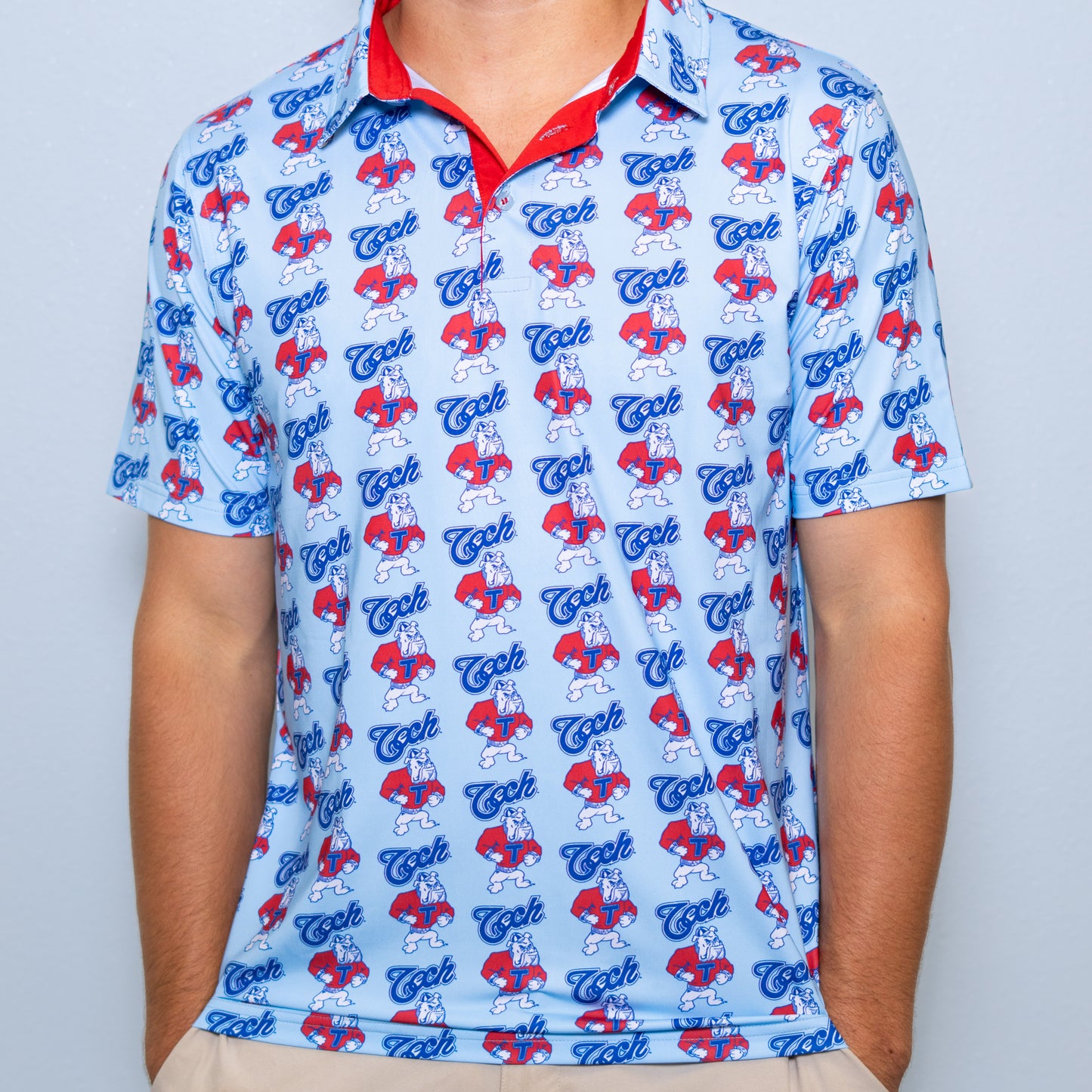 Wholesale | LA Tech Vintage (Licensed) | Men's Polo (Blue)