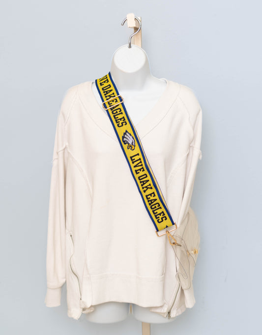 Live Oak Eagles (Yellow) | Adjustable Embroidered Purse Strap