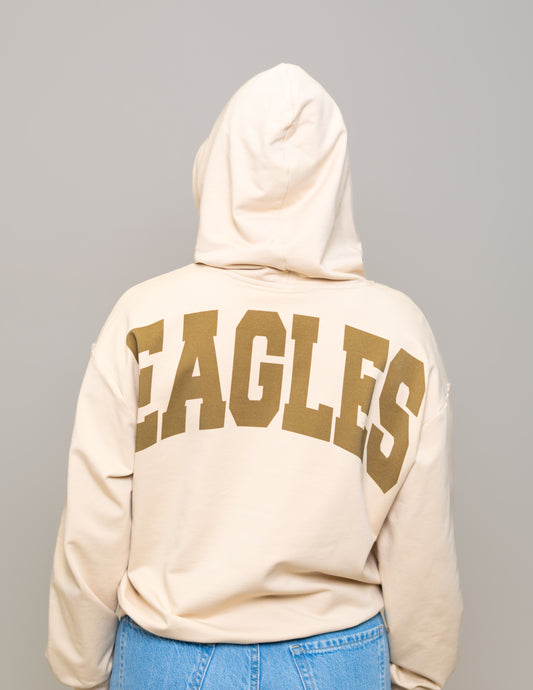 Live Oak Eagles | Women's Cropped Hoodie (Cream)