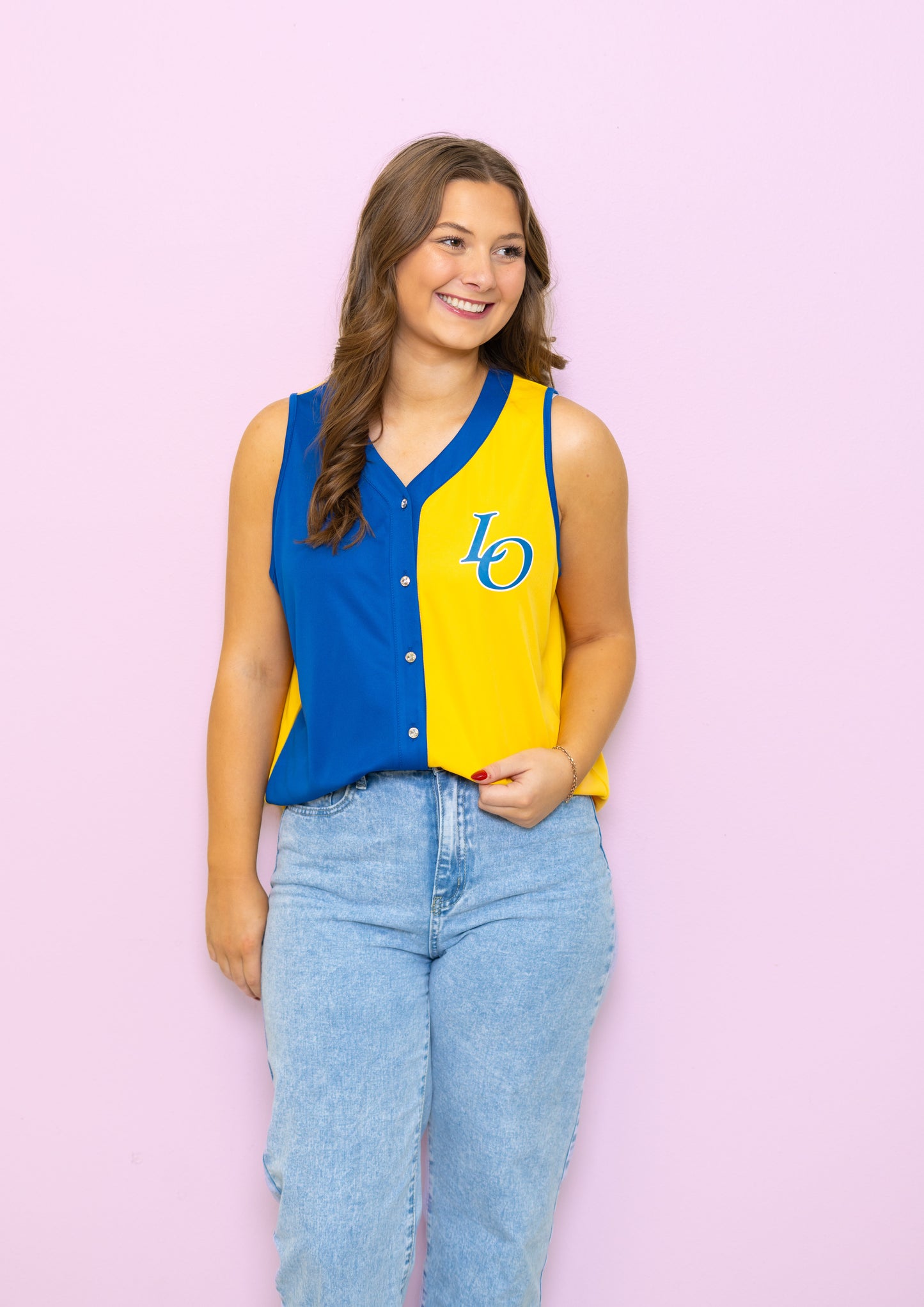 Live Oak Eagles | 2-Tone Baseball Jersey Tank (Blue / Gold)