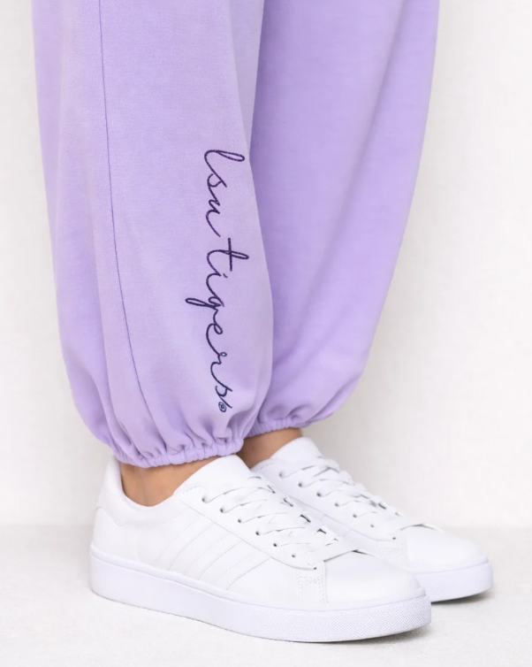 LSU Tigers (Licensed) | Women's Buttery Soft Joggers (Lavender)