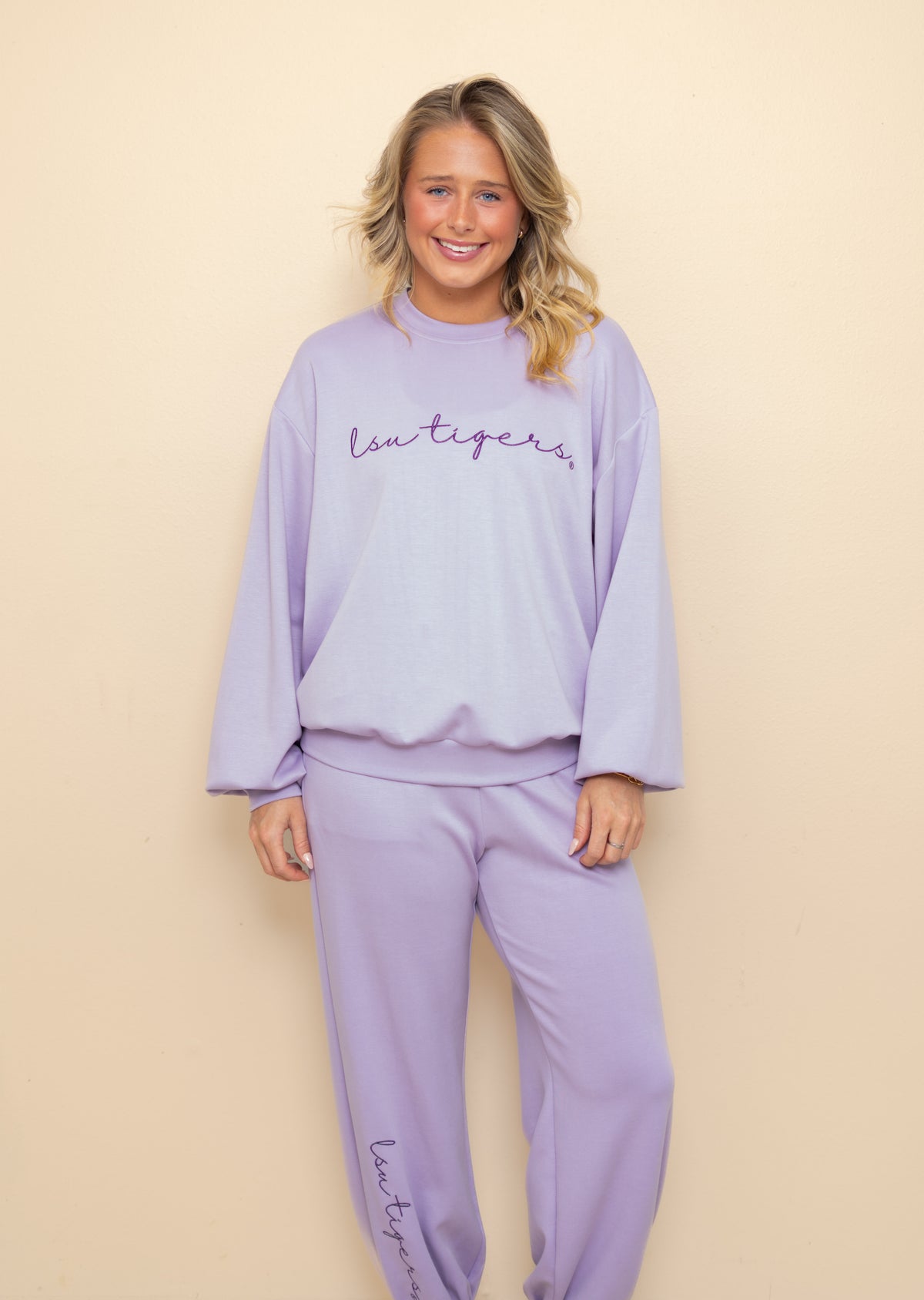 LSU Tigers (Licensed) | Women's Buttery Soft Joggers (Lavender)