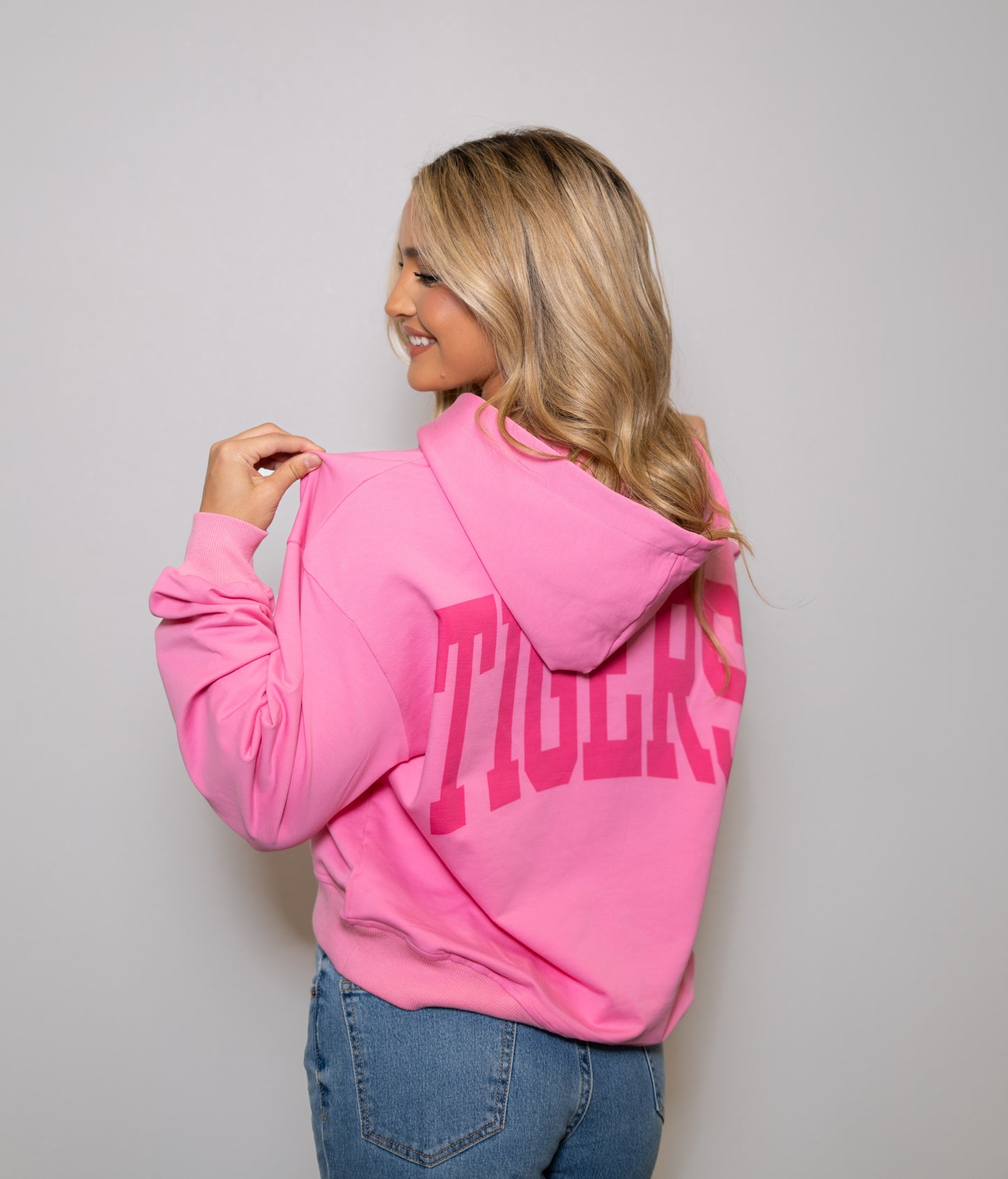 **PRE-ORDER ONLY** LSU Tigers (LICENSED) | Women's Cropped Hoodie (Pink)