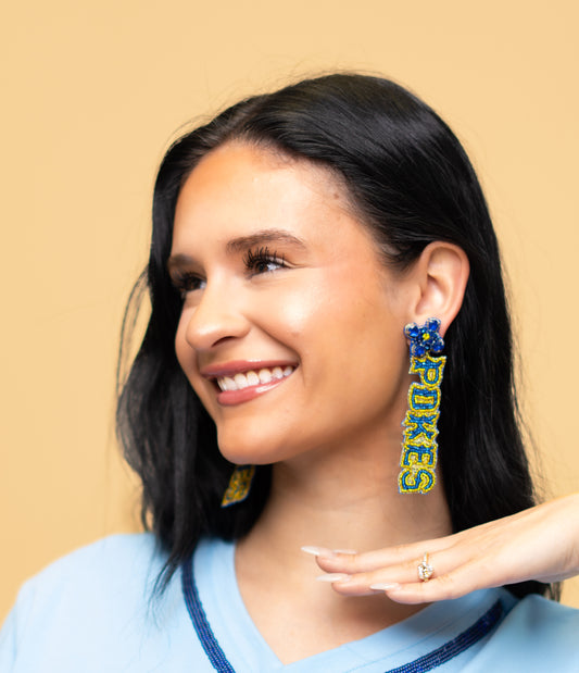 McNeese Pokes (Licensed) | Custom Beaded Earrings