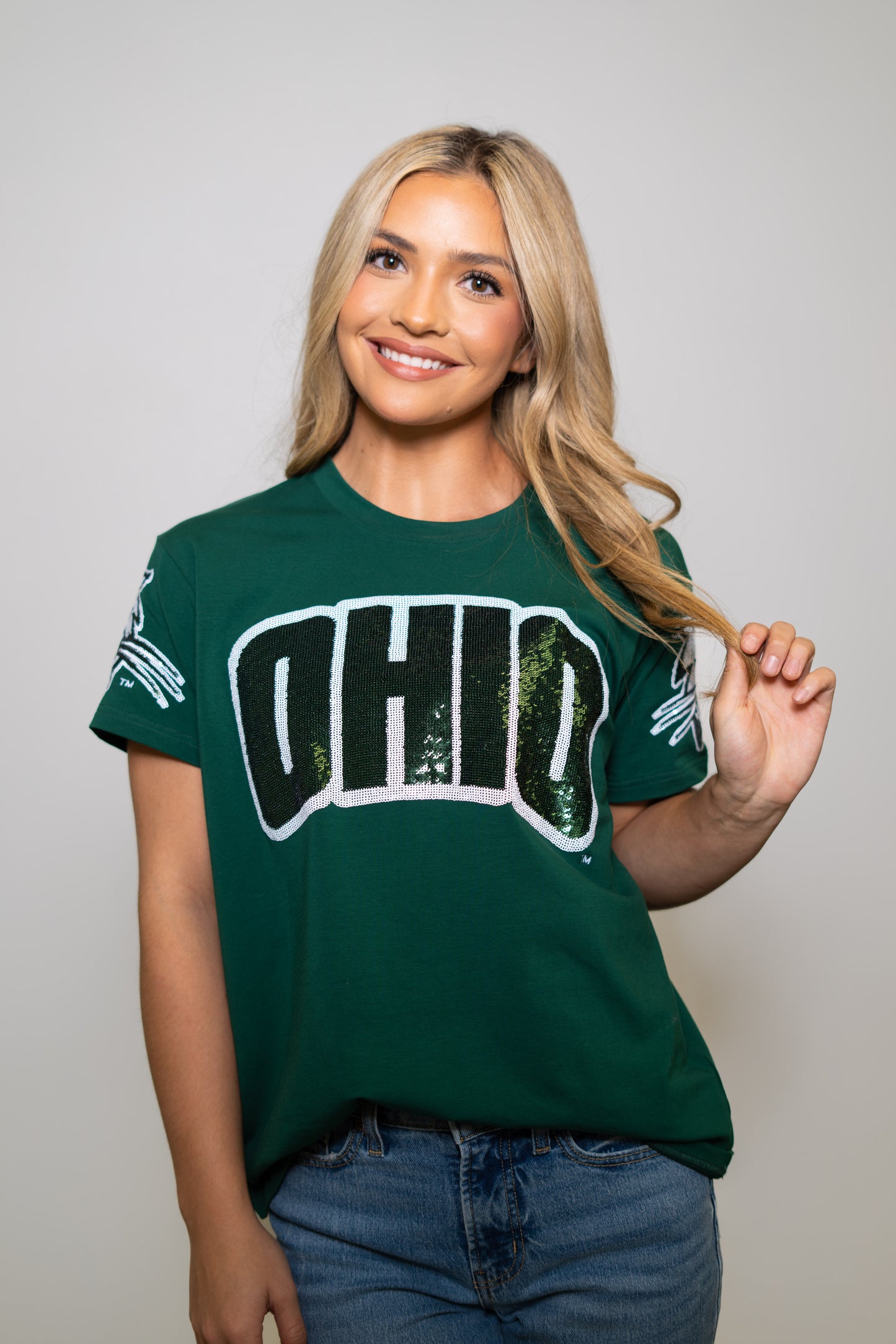 Wholesale | OHIO University (LICENSED) | Women's Sequin Design (Green)