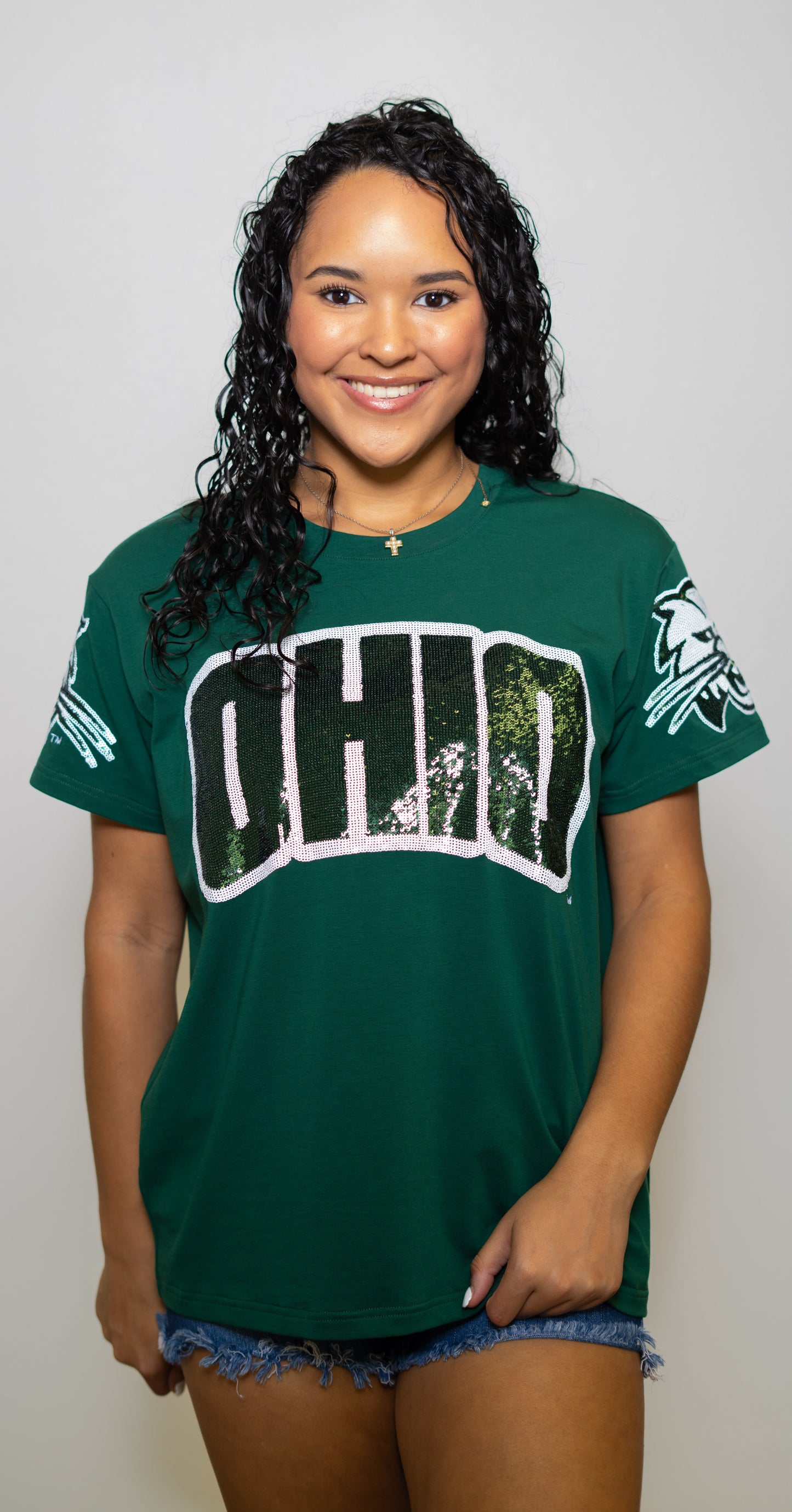 Wholesale | OHIO University (LICENSED) | Women's Sequin Design (Green)