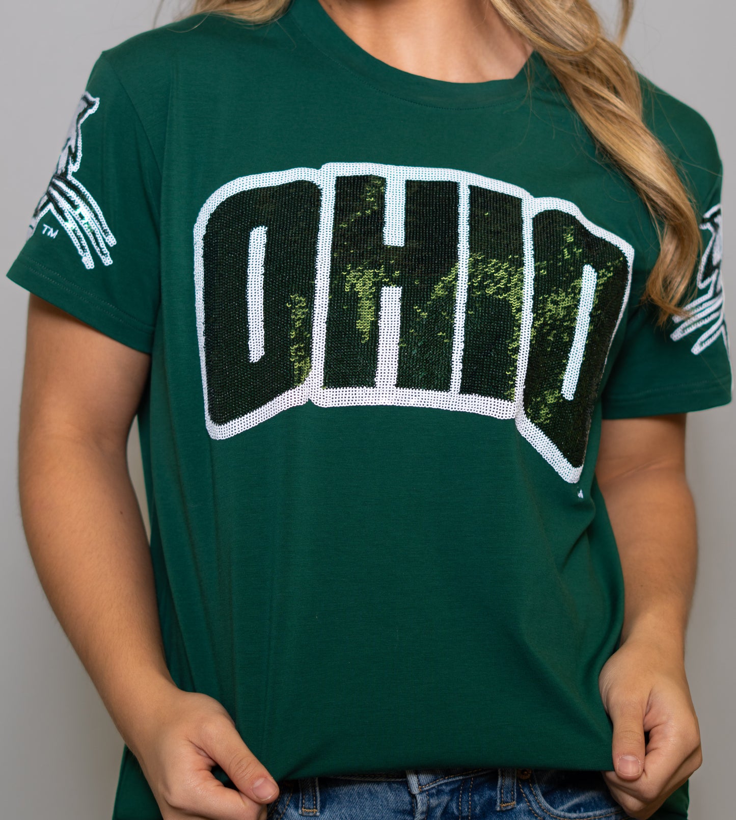 Wholesale | OHIO University (LICENSED) | Women's Sequin Design (Green)