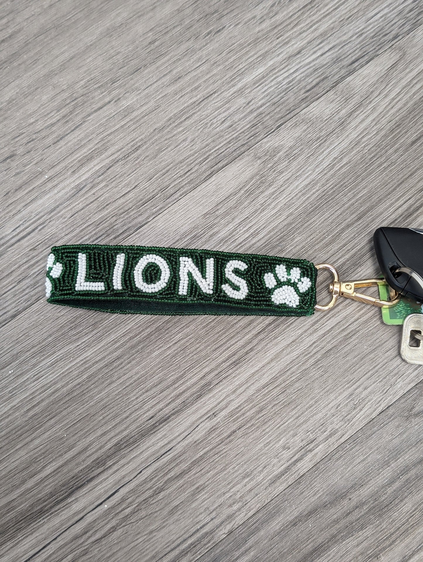 LIONS | Beaded Keychain