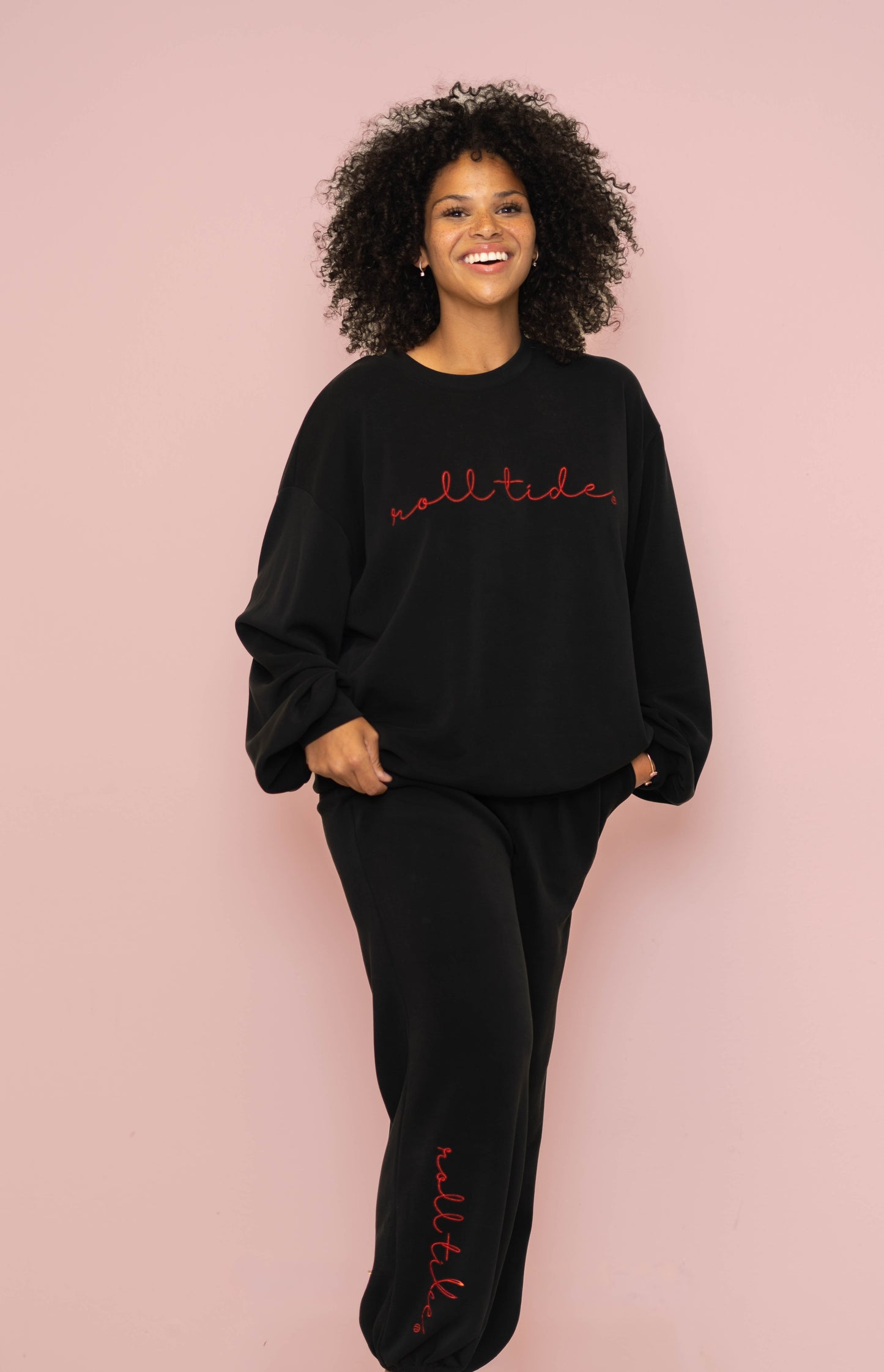 Alabama Roll Tide (Licensed) | Women's Buttery Soft Joggers (Black)