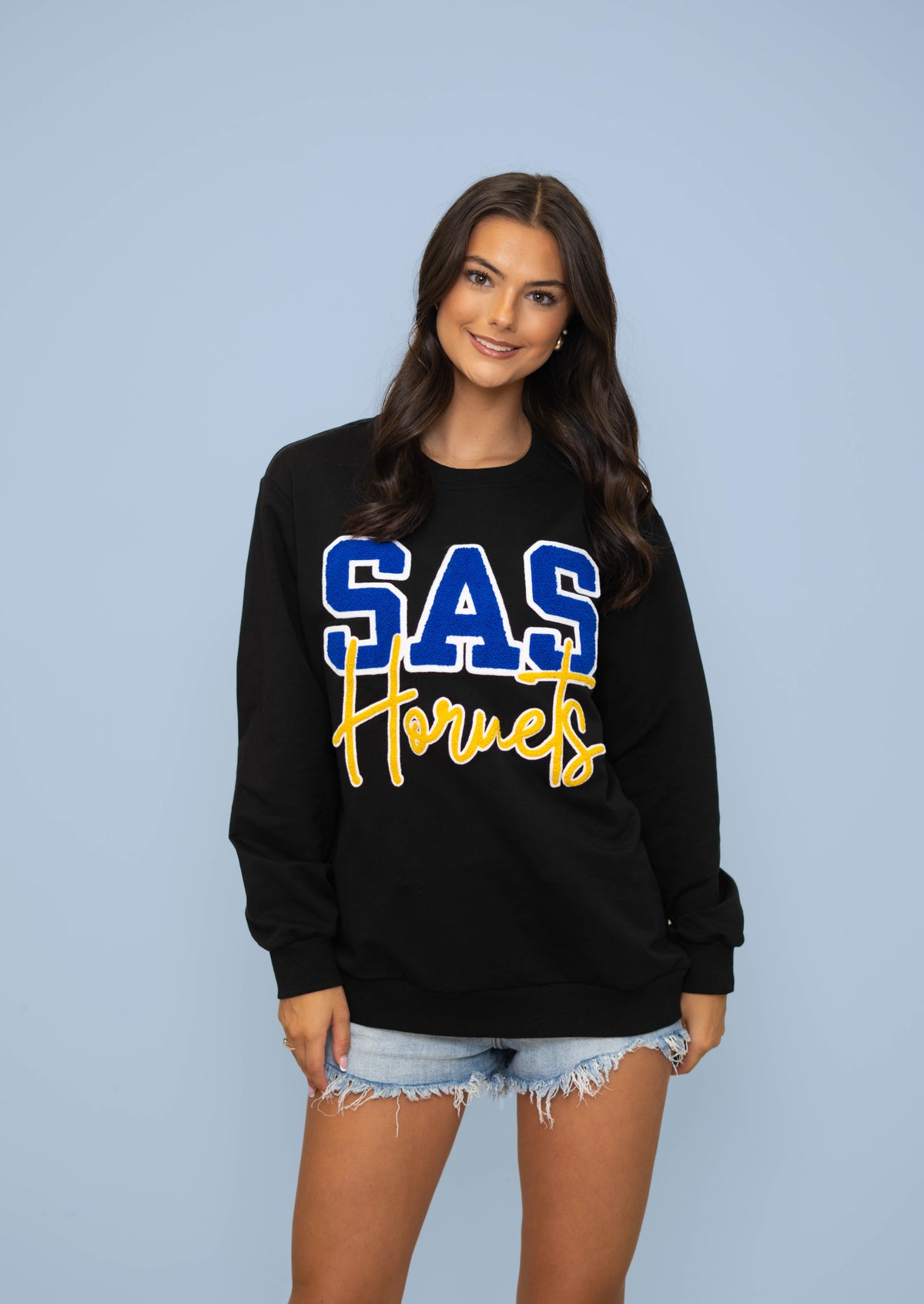SAS Hornets | Women's Chenille Embroidery Sweatshirt (Black)
