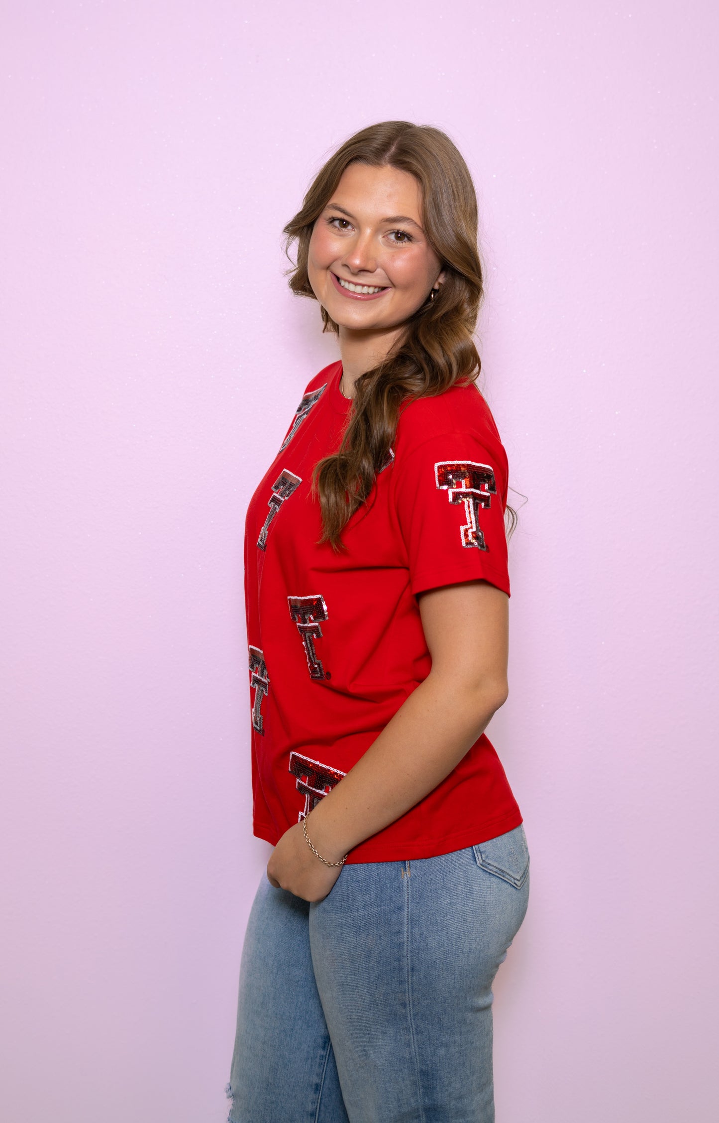 Wholesale | Scattered Texas Tech University (LICENSED) | Women's Sequin (Red)