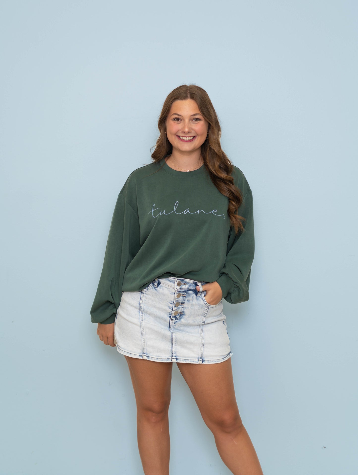 Tulane (Licensed) | Women's Buttery Soft Pullover (Green)