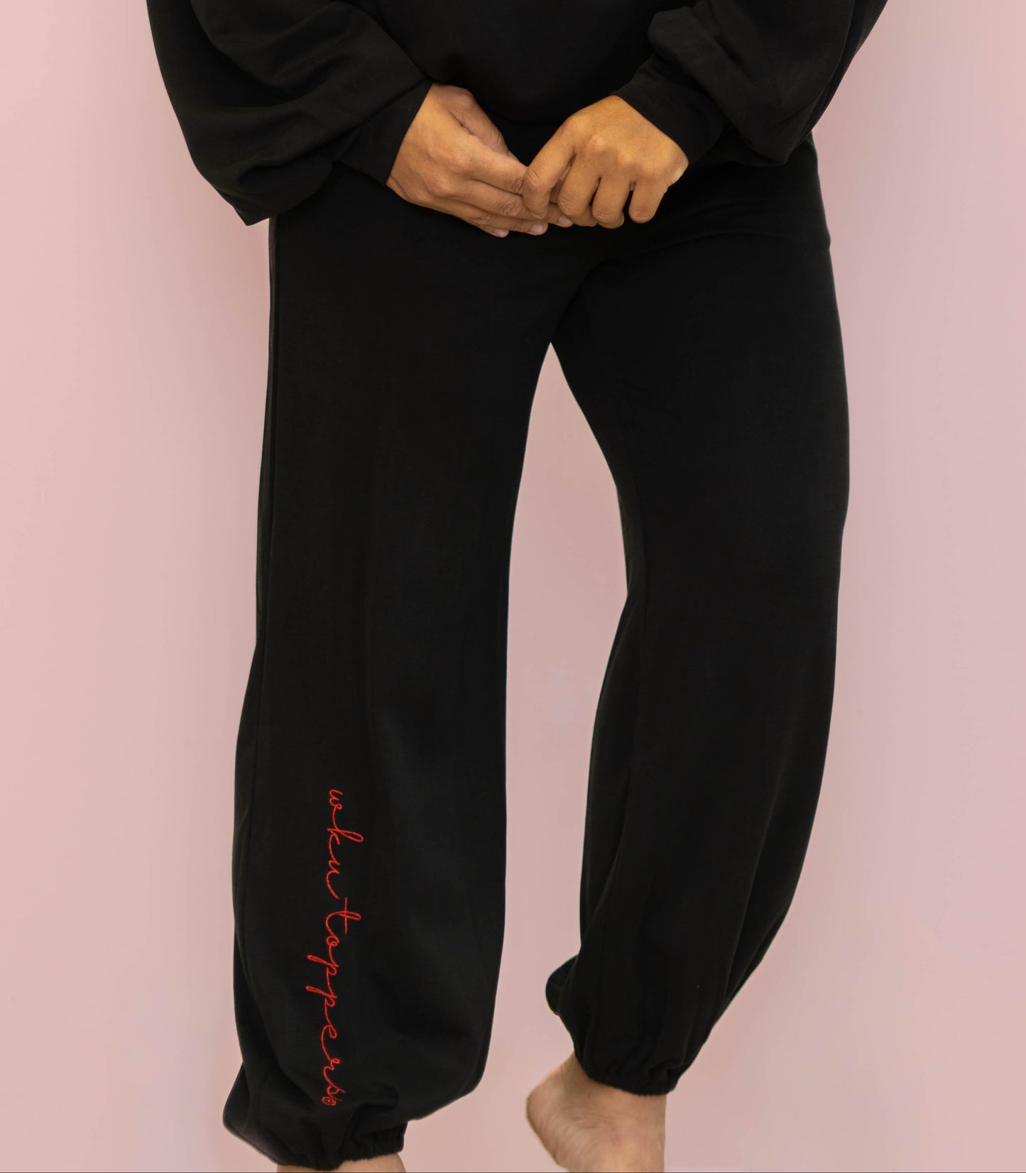 Wholesale | Western Kentucky University "WKU" (Licensed) | Women's Buttery Soft Joggers (Black)