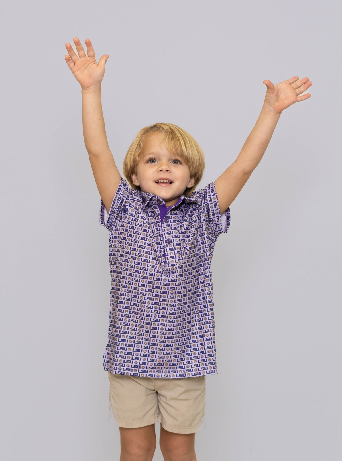 LSU Logos (Licensed) | Youth Polo (Lavender)