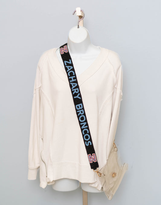 Zachary Broncos | Custom Beaded Purse Strap