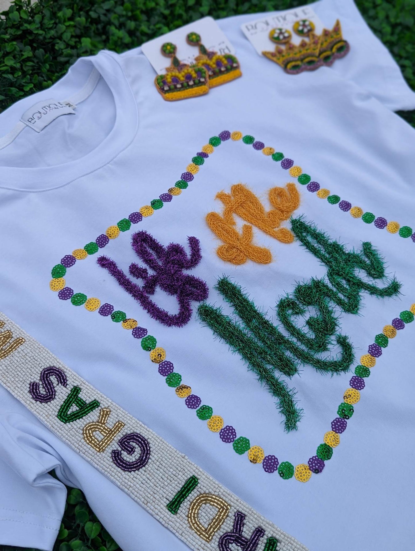 **FINAL SALE** Life of the Mardi | Tinsel Rope & Sequin Women's Tee