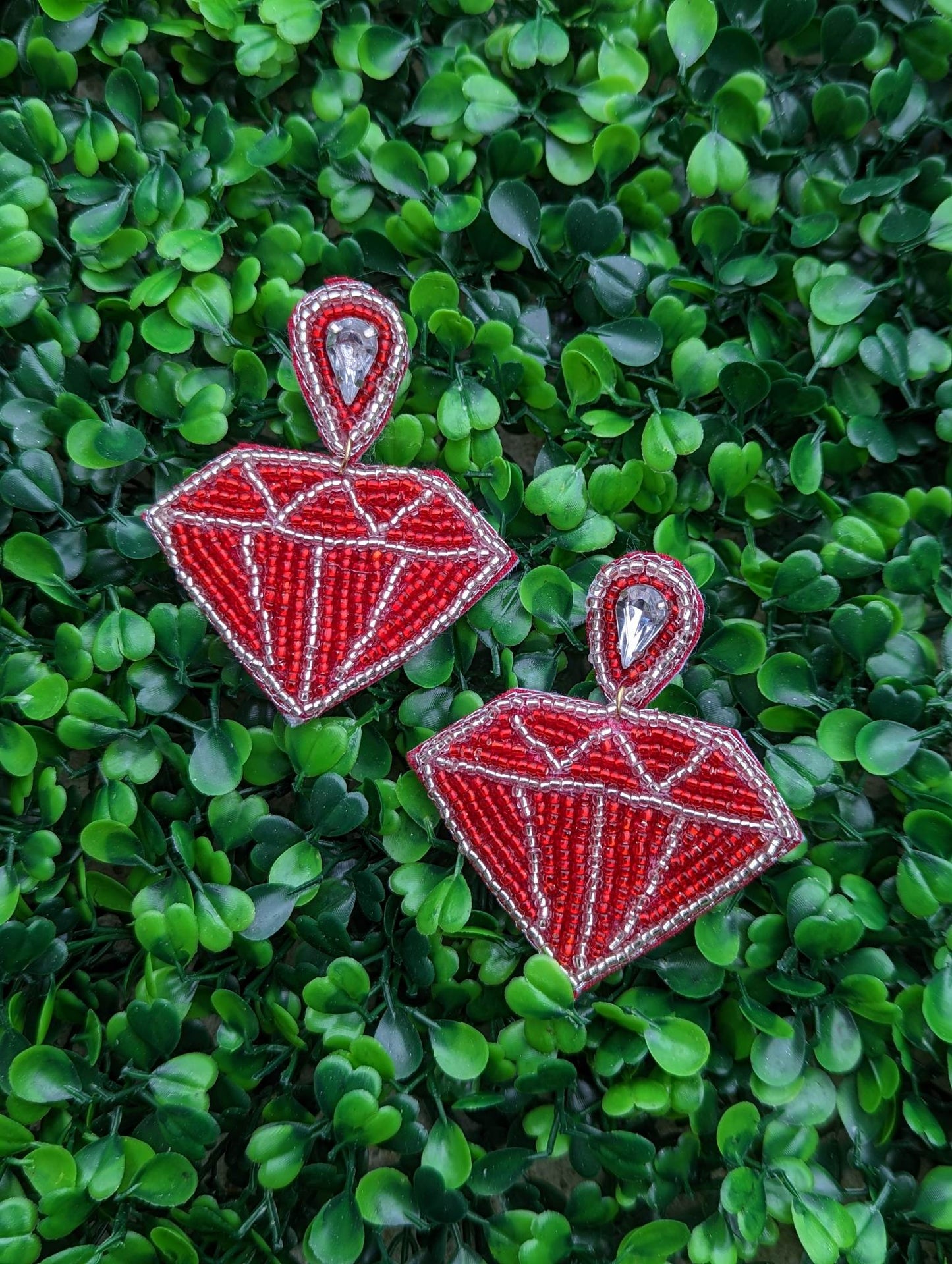 Ruby Red | Custom Beaded Earrings