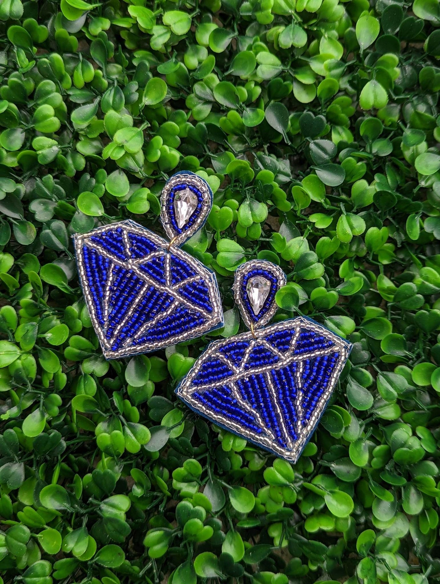 Sapphire | Custom Beaded Earrings