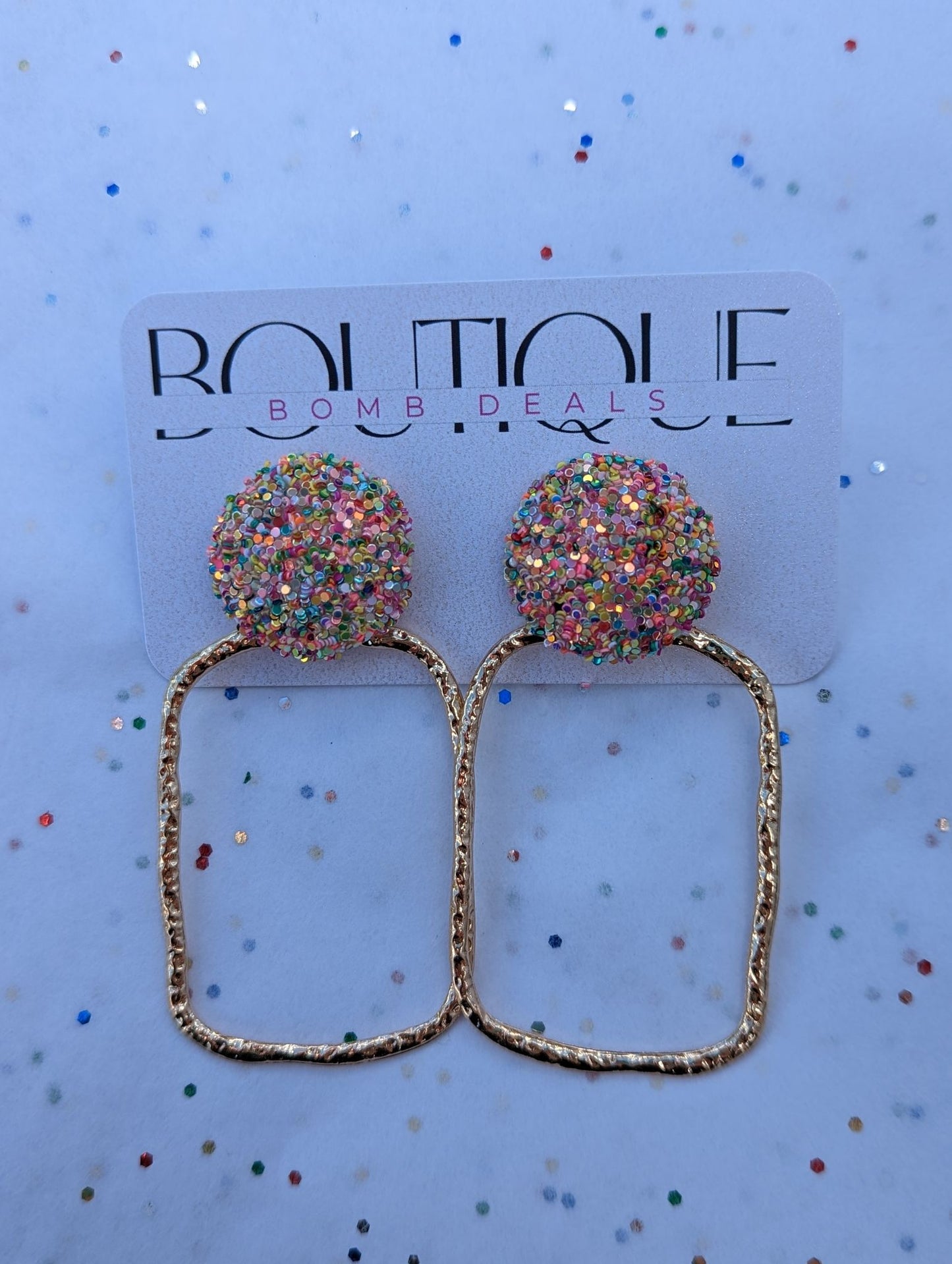 Glitter Me- Rectangle | Earrings
