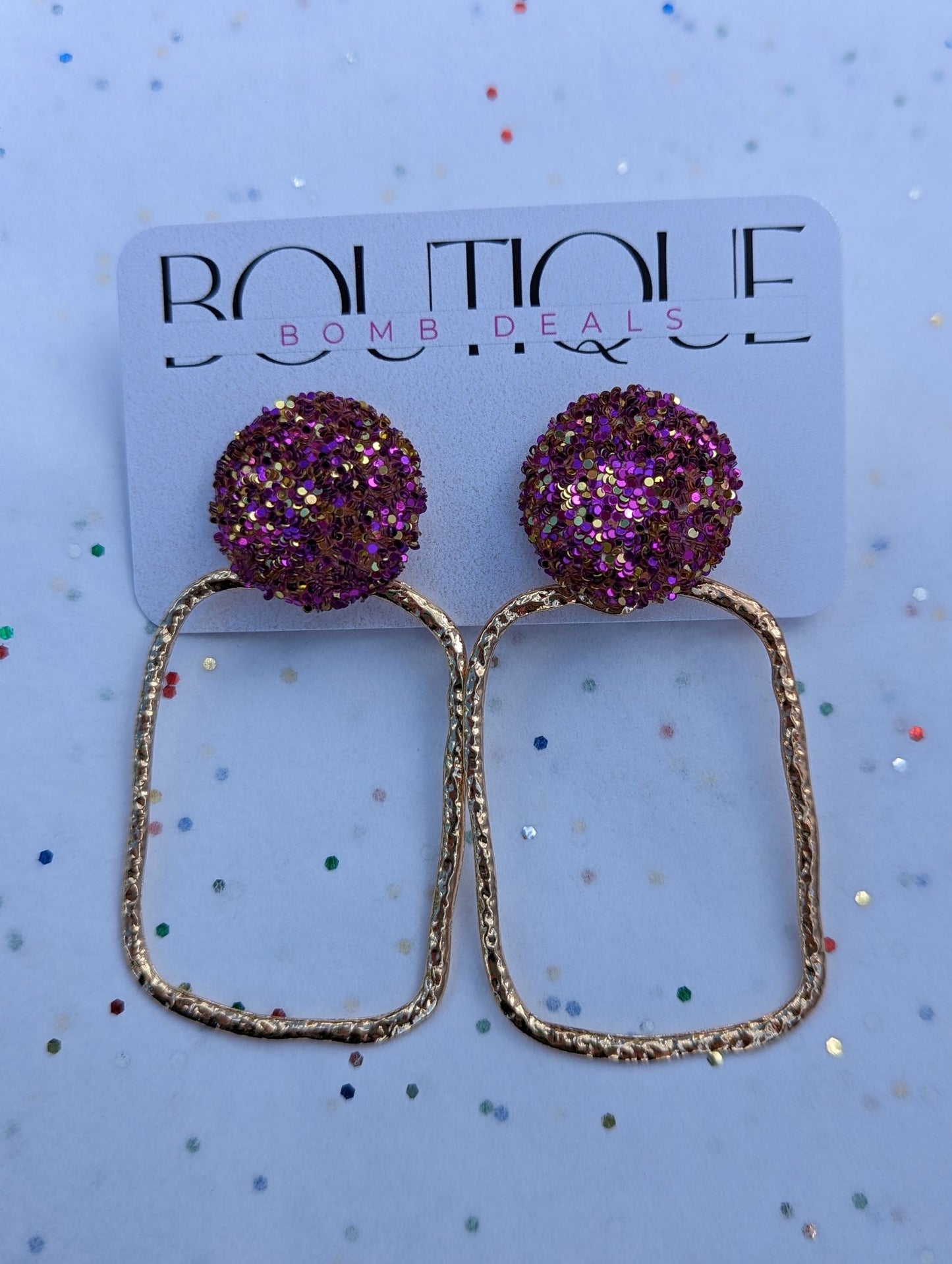 Glitter Me- Rectangle | Earrings