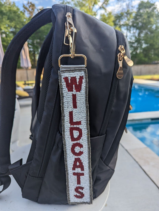 Custom Beaded Bag Tag | CENTRAL WILDCATS