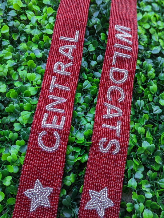Central Wildcats | Custom Beaded Purse Strap
