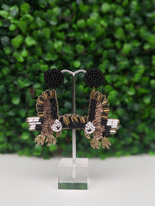 Fancy Eagle | Beaded & Sequin Earrings