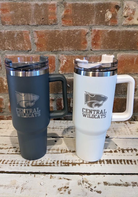 40oz Stainless Steel Cup | Central Wildcats