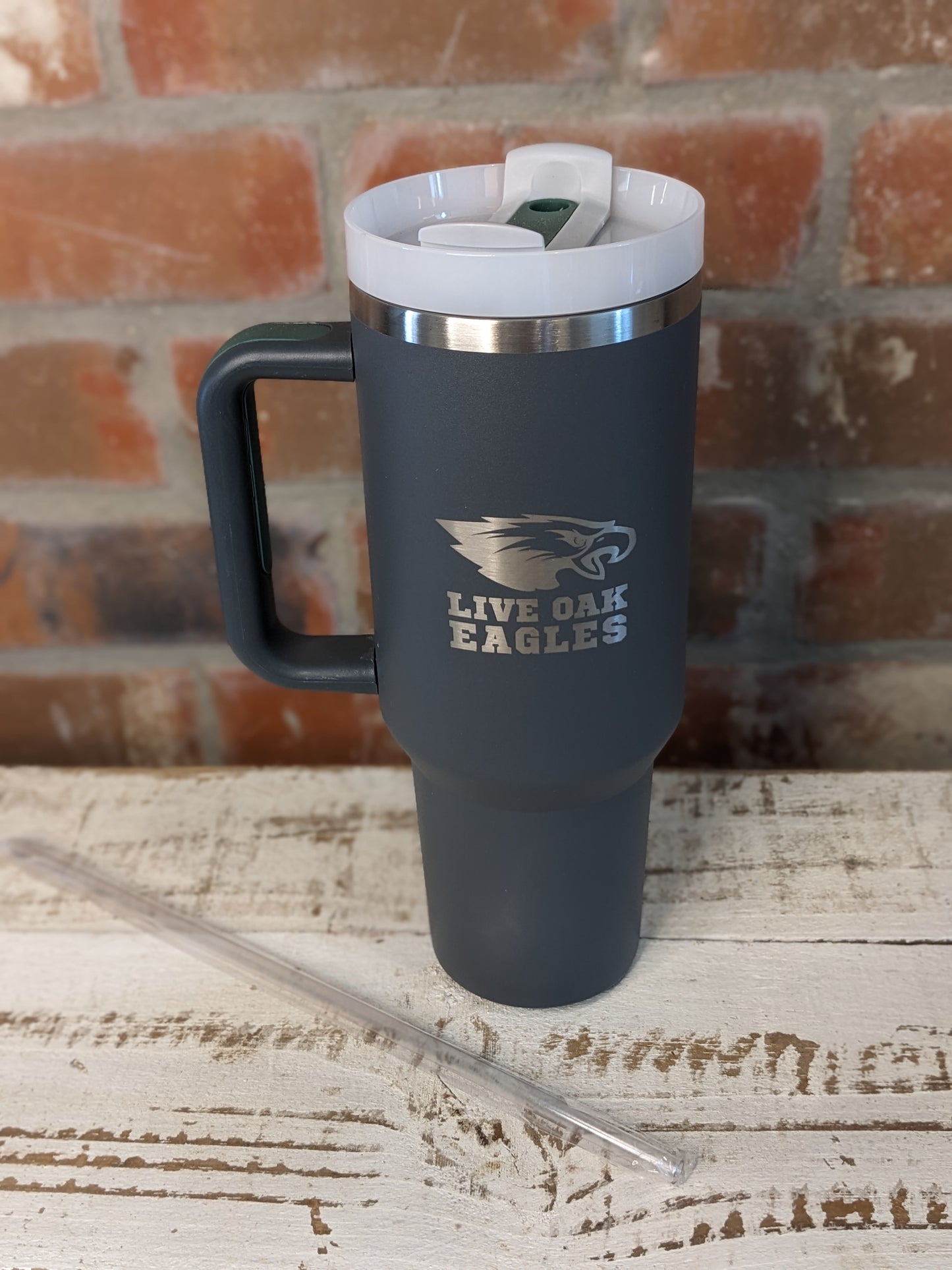 40oz Stainless Steel Cup | Live Oak Eagles |